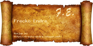 Frecko Endre névjegykártya